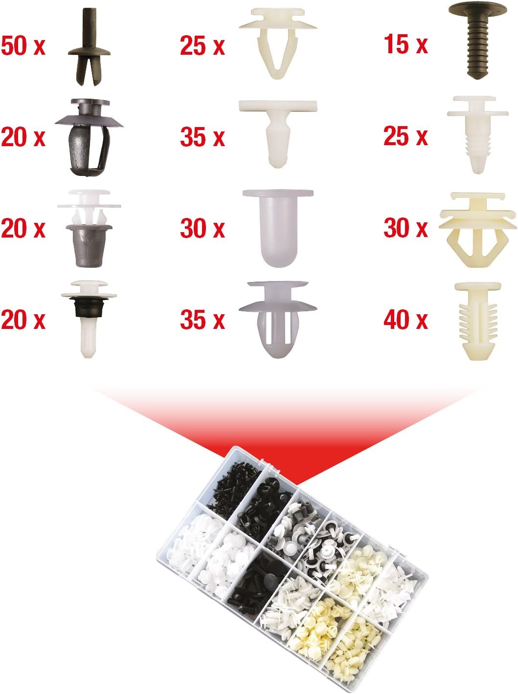 Amazon.co.jp: 20 個自動車クリップインテリアドアカードトリムクリップ部品番号 9345ZN シトロエン C4 DS 4  モデル自動車アクセサリーと互換性 : 車＆バイク 【 限定】KS TOOLS トリムクリップ品揃え-プジョー/シトロエン 345個 Trim Clips Assortment-Peu