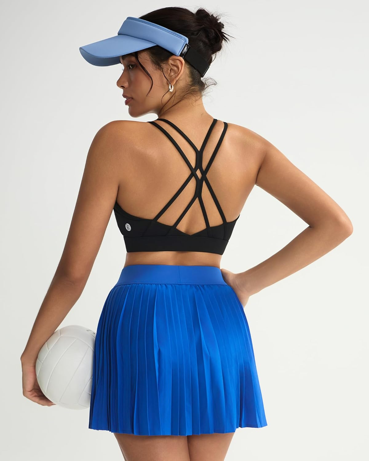 RUNNING GIRL Sports Bras for Women,Strappy Crisscross Back Padded Low Impact Running Sports Bra with Removable Cups - Image 7