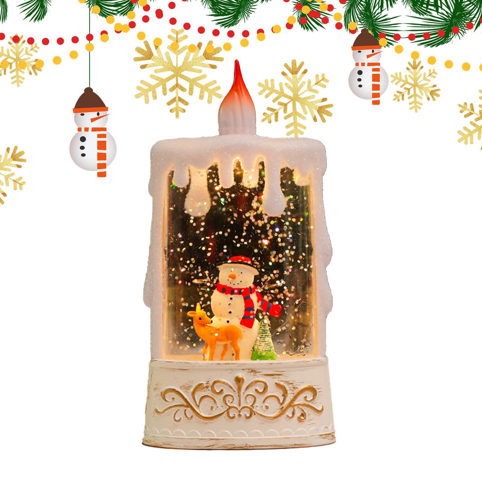 Lampion w kszta?cie ?wiecy, ?wi?teczna dekoracja sto?u, ?wi?ty Miko?aj, baterie, dekoracyjna latarnia bo?onarodzeniowa, do ?wi?tecznego wystroju, bia?a, czerwona