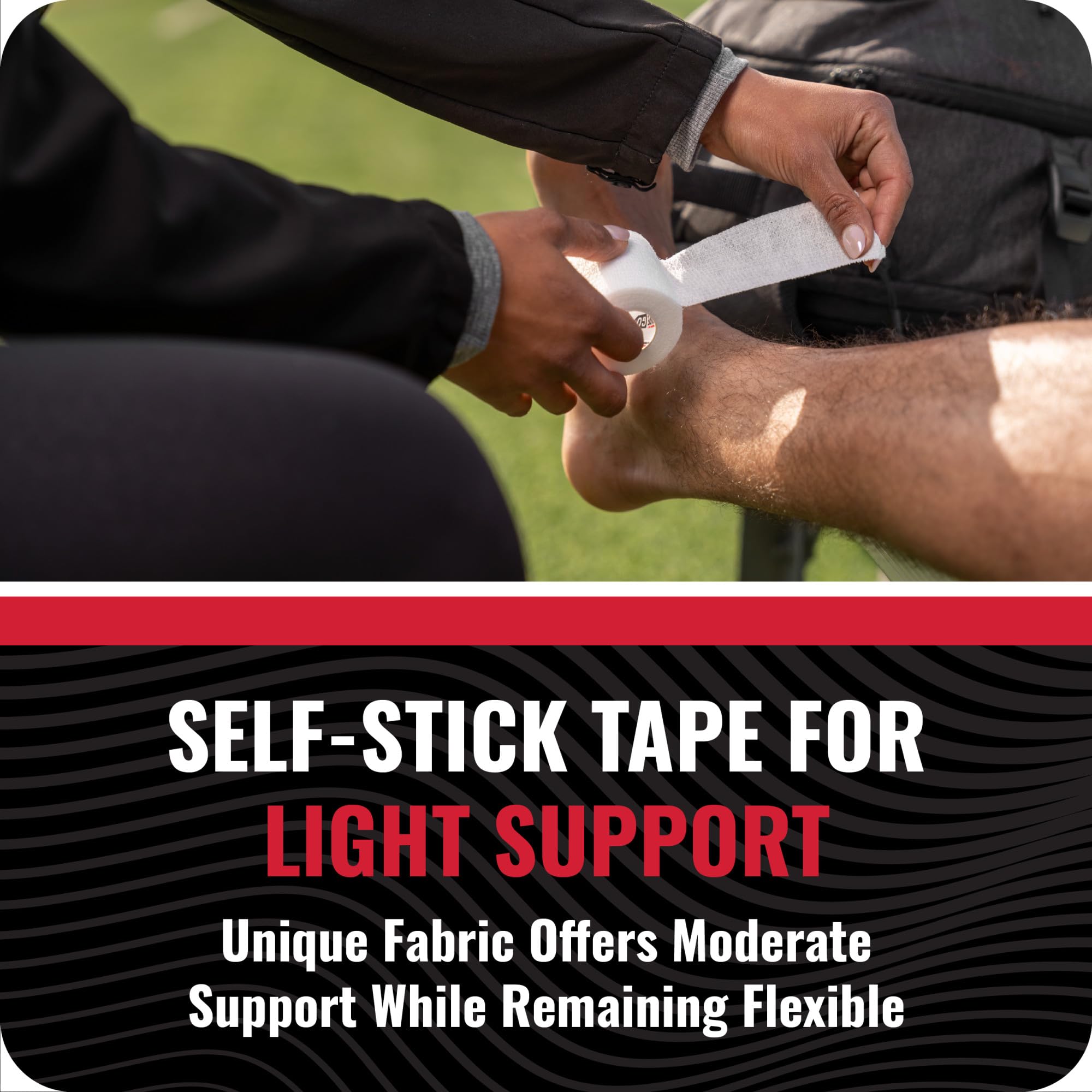 RockTape Go Taping Kit – Athletic Tape, Underwrap, Self-Stick Tape, and Scissors in Portable Case – Sports Tape Set for Joint Support, Training, and On-The-Go Taping Needs