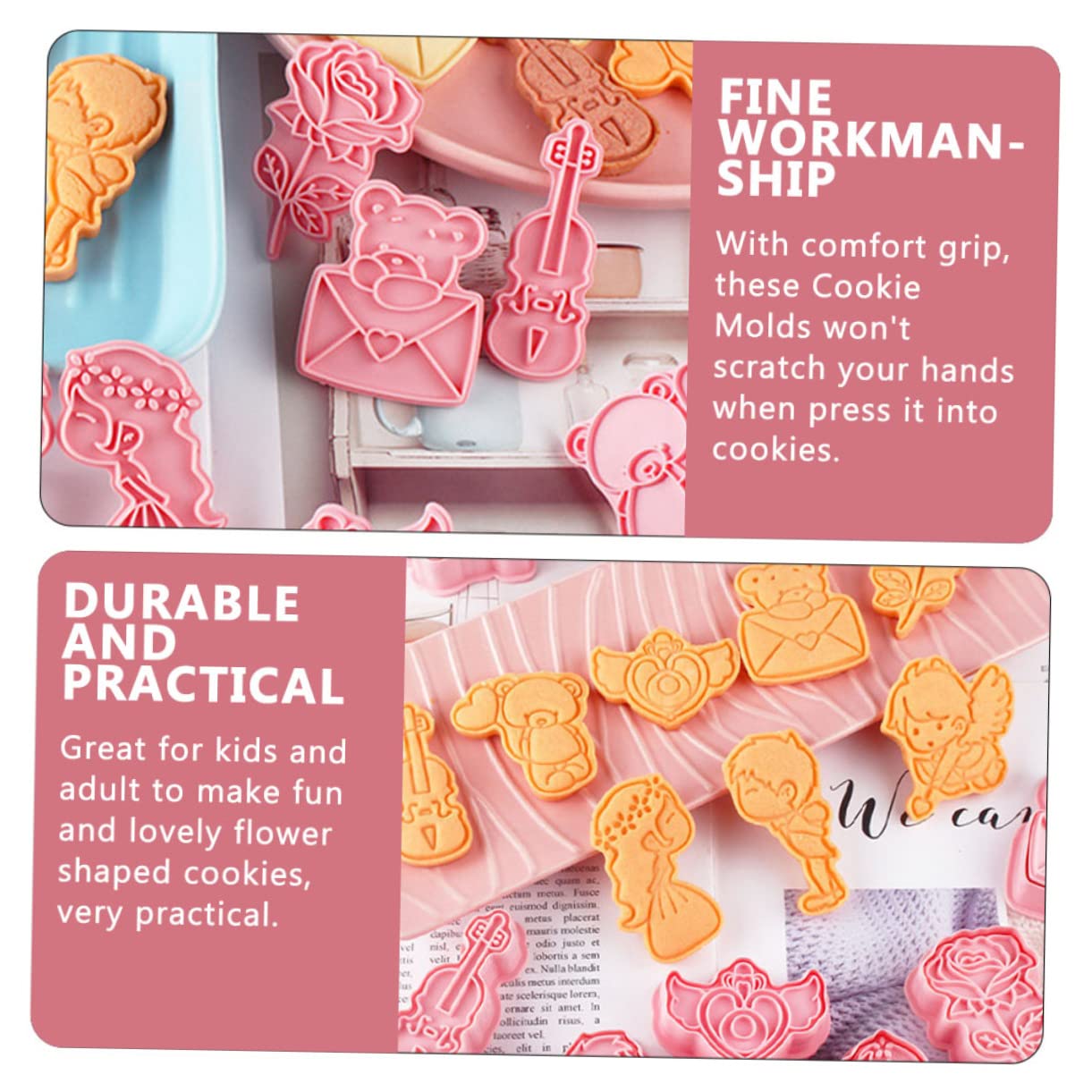 IMIKEYA 5 Ensembles 3D Moule À Biscuit Tridimensionnel Diplôme Cookie Gâteau Étain Eid Mubarak Emporte-Pièces Moules Personnalisés Cookie En Forme D'Étoile Fondant Timbres 8 pièces * 5