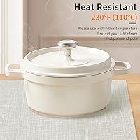 Vista 60 de Faux Leather Placemats and Coasters Set of 2, Round Leather for Dinner Table Mats Heat Resistant Non-Slip Washable Insulation Coffee Mats Kitchen