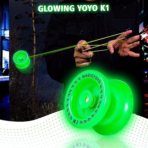 Miniatura 2 de MAGICYOYO K1 Yoyos - Pelota de yoyo profesional sensible para niños y adultos con guante de yoyo+ estuche de yoyo+apilamientos+12 cuerdas de yoyo,