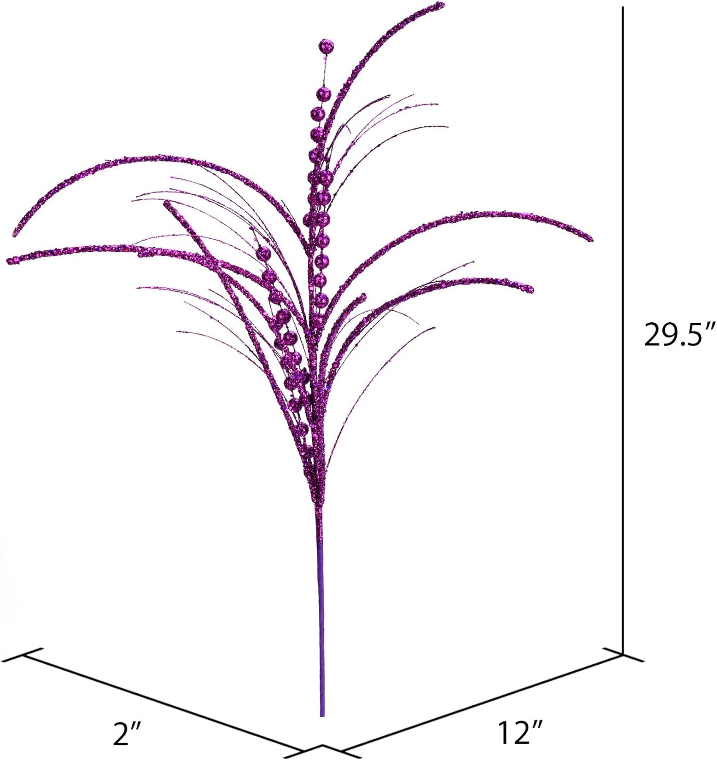 Vickerman 29" Turquoise Glitter Harvest Artificial Christmas Spray. Includes 6 Sprays per Pack.