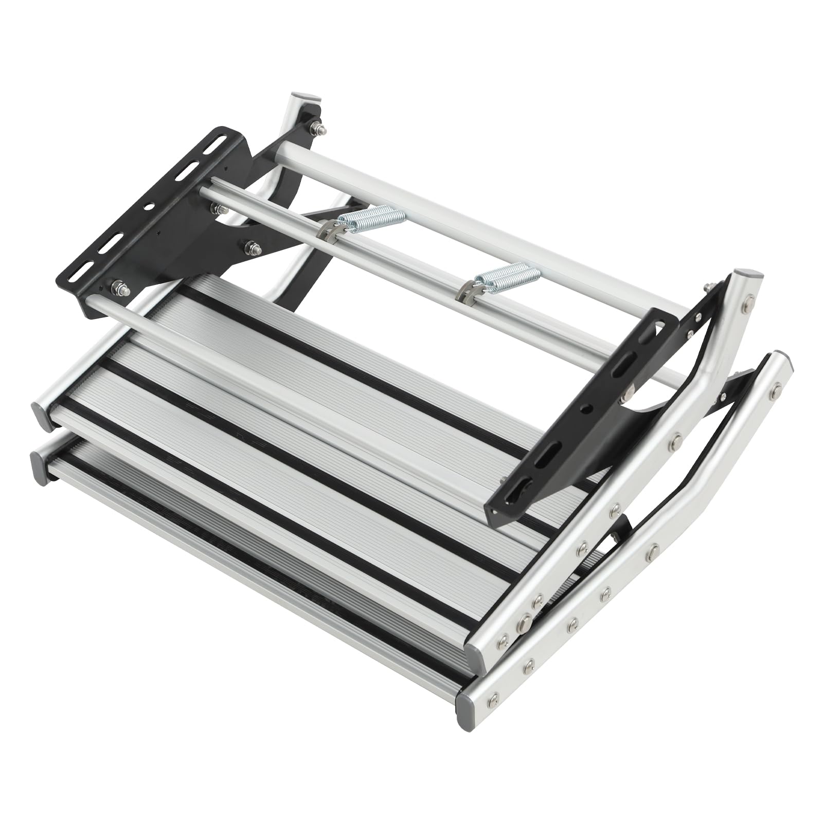 Escalón manual de 2 niveles retráctil, para autocaravanas, 55 x 88 x 44 cm, aleación de aluminio, plegable, capacidad de carga de 200 kg, para autocaravanas, autocaravanas