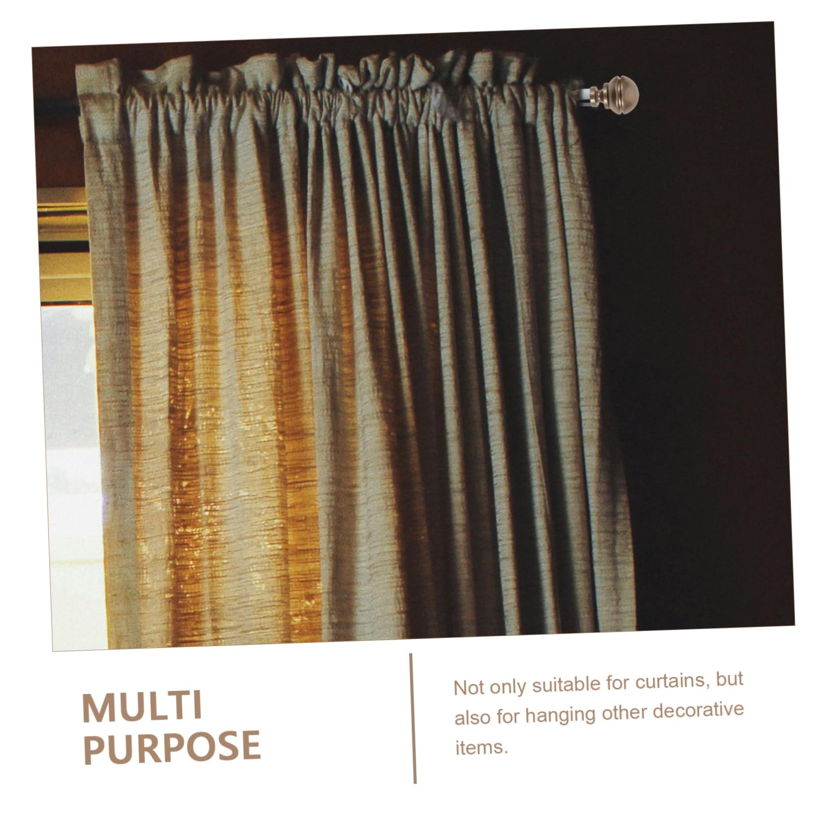 Ciieeo Curtain Rod Plugs Bronze Finish Modern Design Finials for Rods Enhance Your Room Decor