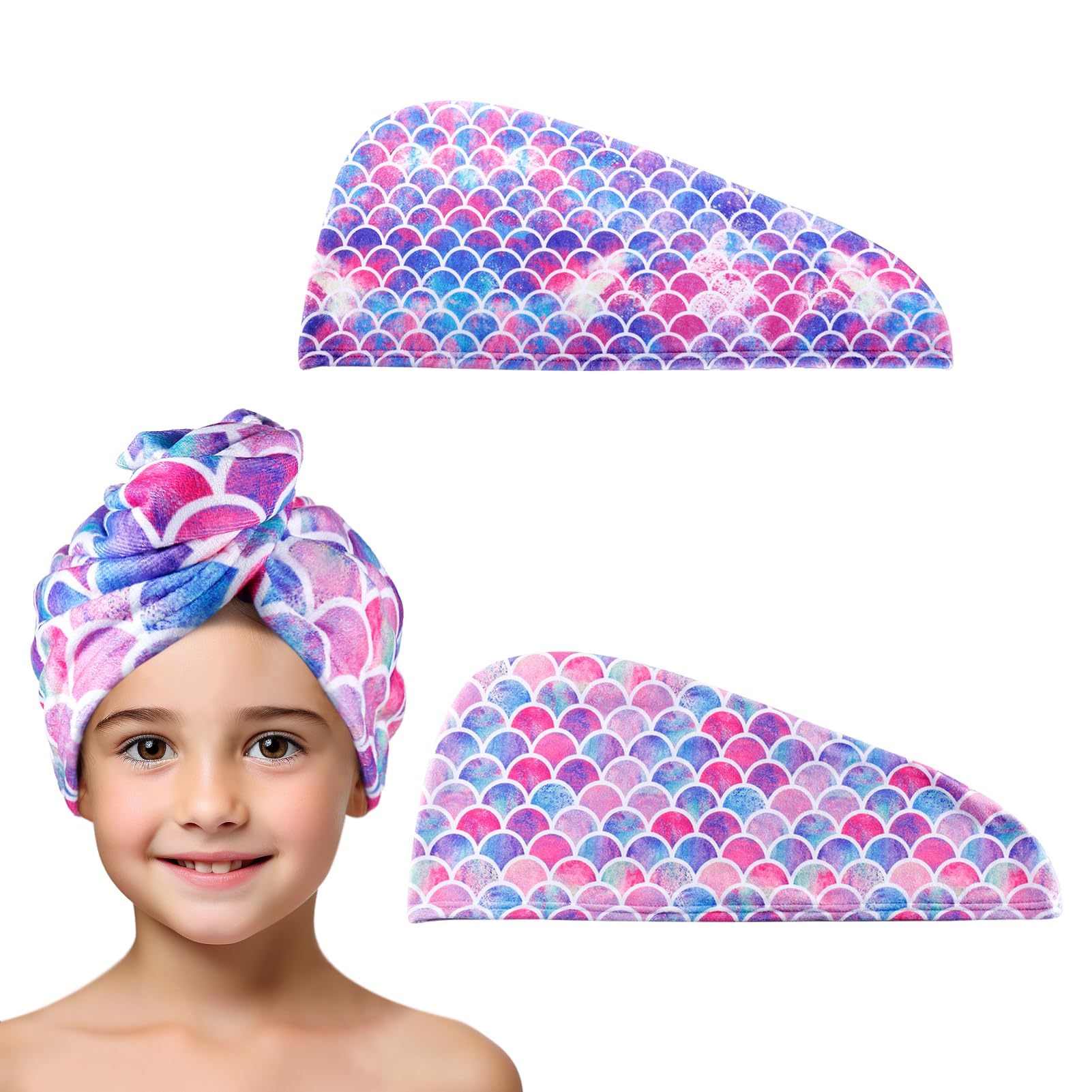MADHOLLY Mermaid Fast Drying Hair Towel