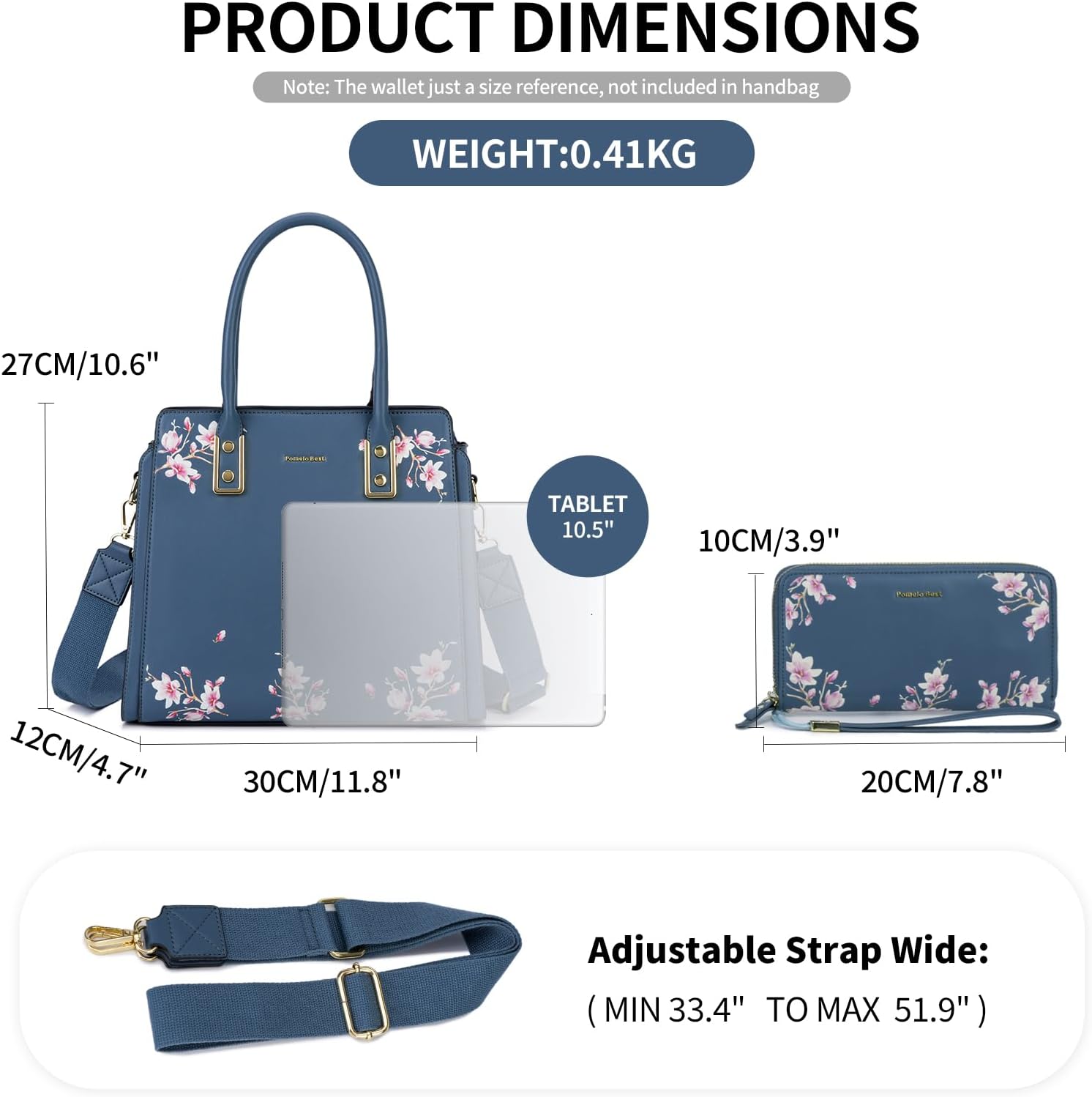 Pomelo Best Purses and Handbags for Women with Multiple Pockets, Leather Top Handle Satchel Fashion Tote Shoulder Bags Ladies - Image 4