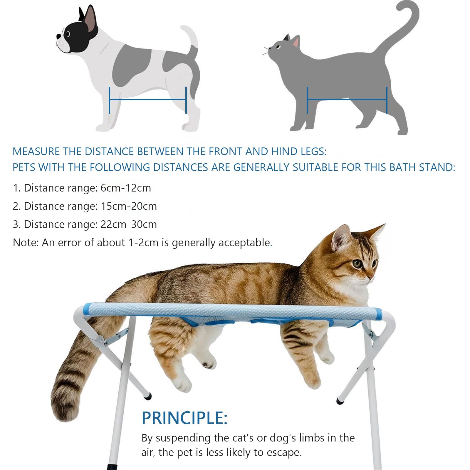 Table de Toilettage pour Chien Chat, Support de Bain Toilettage Pliable