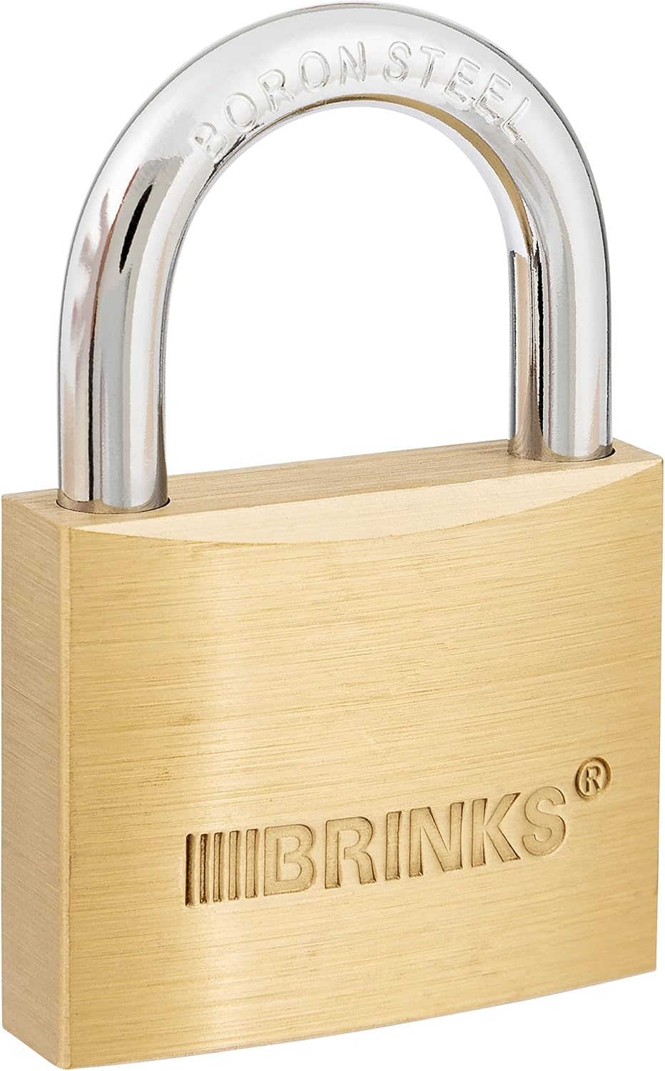BRINKS - 50mm Commercial Solid Brass Keyed Padlock - Solid Brass Body with Boron Steel Shackle