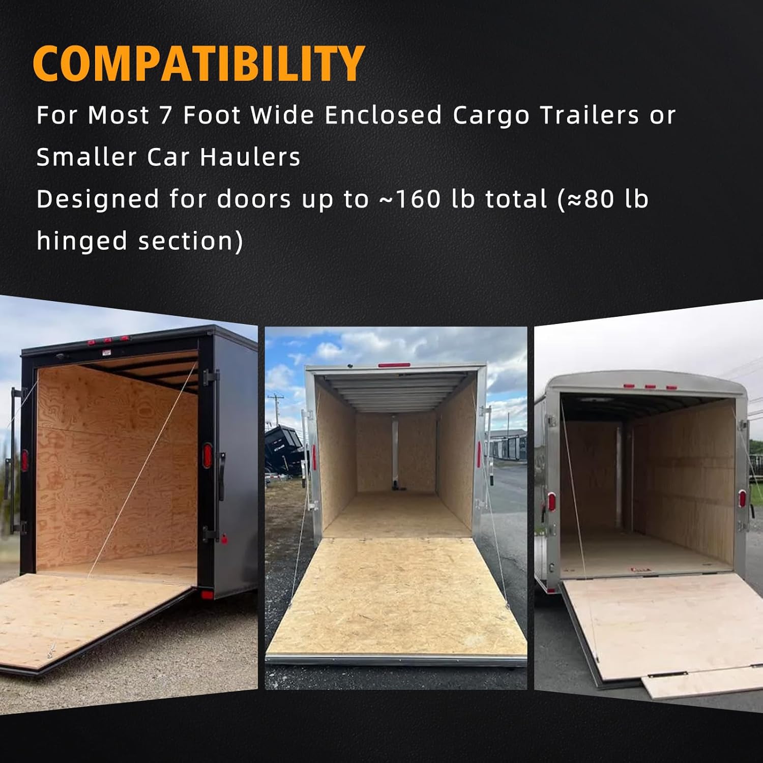 TSAP780 Ramp Door Spring Kit for 7' Wide Cargo Trailer - 80 lb Torsion Spring Repair Assembly with Cables and Drums - Replacement Rear Ramp Door Assist System for Cargo Enclosed Trailers - Image 6