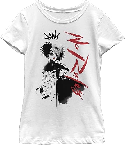Disney Girl's No Rules T-Shirt, White, Small