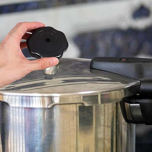 Miniatura 7 de Angoily Ge Perillas de repuesto para estufa, tapa universal para olla, 2 piezas, perilla de olla a presión, color negro giratorio para rotar,