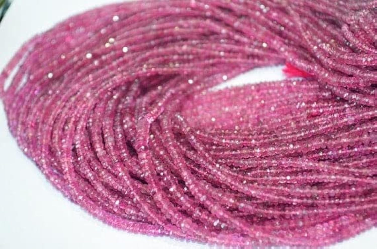 Tourmaline rose facettée haut de gamme LKBEADS en perles rondelles de 2.5mm pour joaillerie