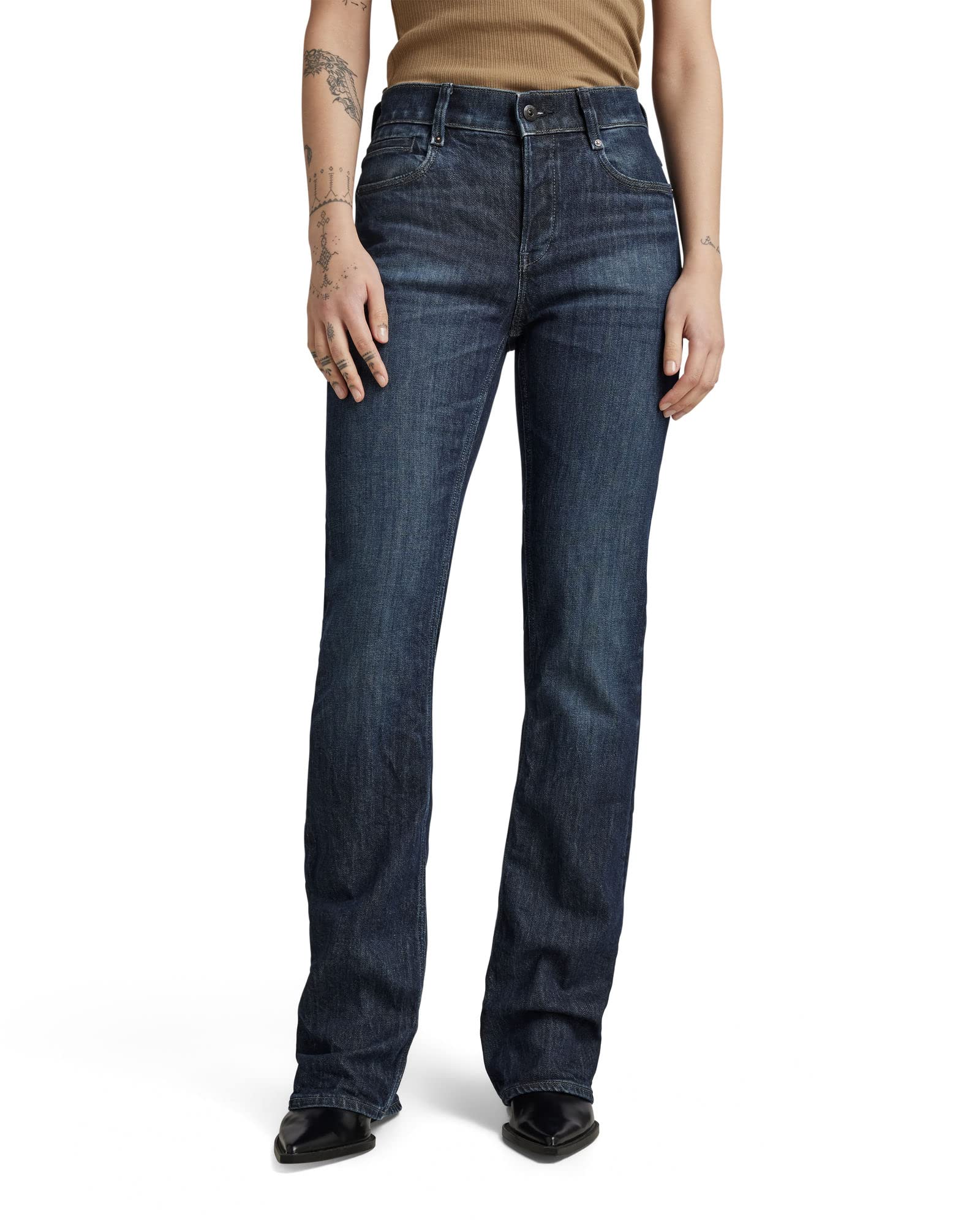 G-STAR RAW Women's Noxer Bootcut Jeans, Blue (worn in ocean reef D21437-B767-D348), 26W / 30L