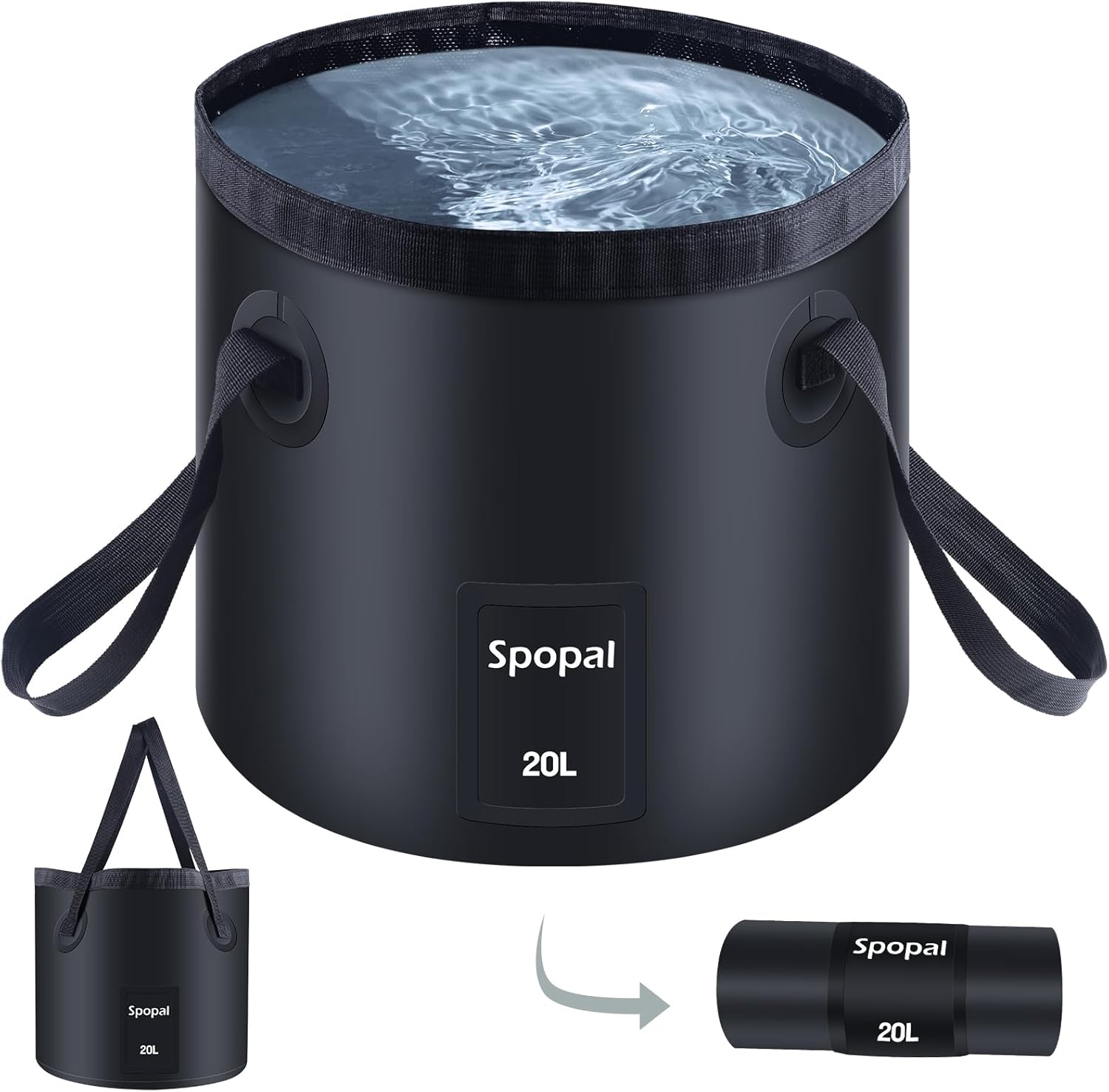 Cubo plegable acampada