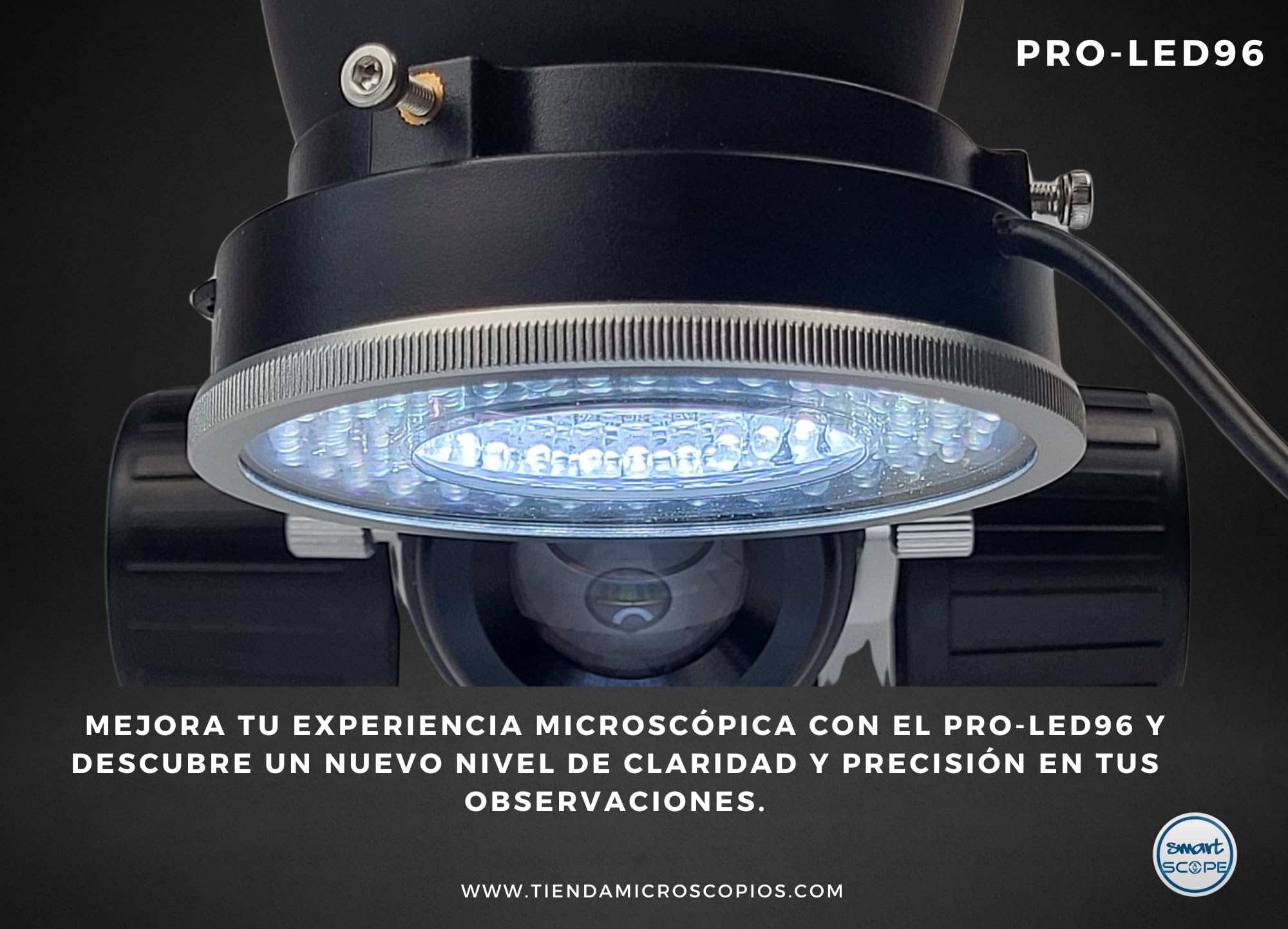 Anillo de Luz LED Polarizado para Microscopio - Lámpara Estéreo para Reparación de Joyas