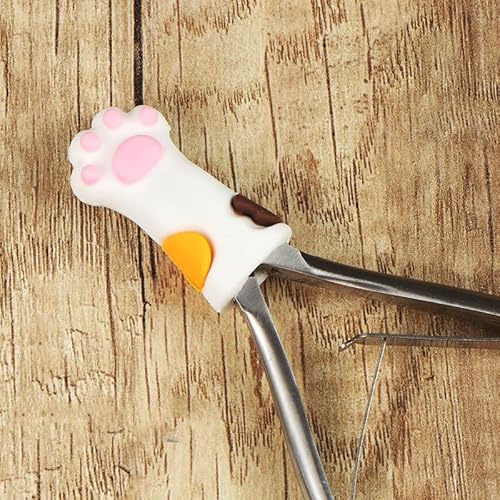 Opexicos 12 peças de capa protetora de silicone para pinças, tesouras de unha, ferramenta de pedicur