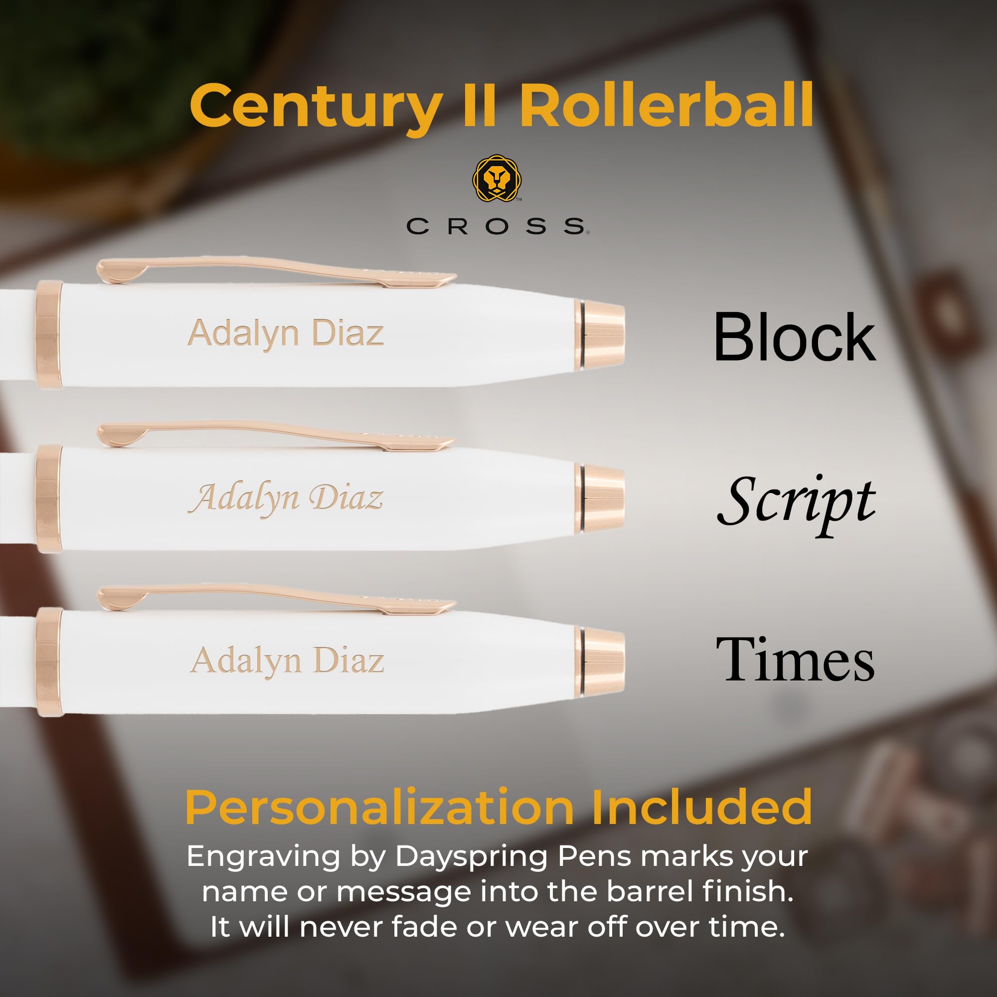 Amazon.com: Cross Century II Rollerball Pen, Pearlescent White