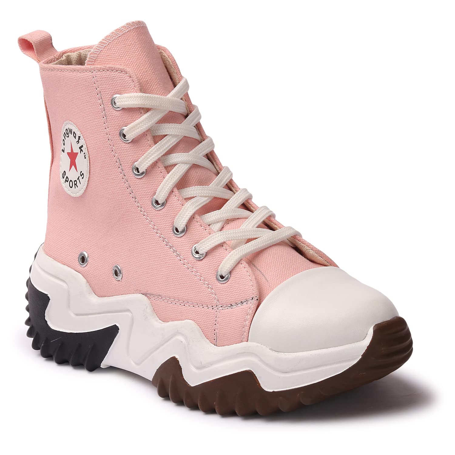 Longwalk Women Zig Zag Style Canvas Boot for Girls (B0BRVFKJW9) Amazon Price History, Amazon Price Tracker