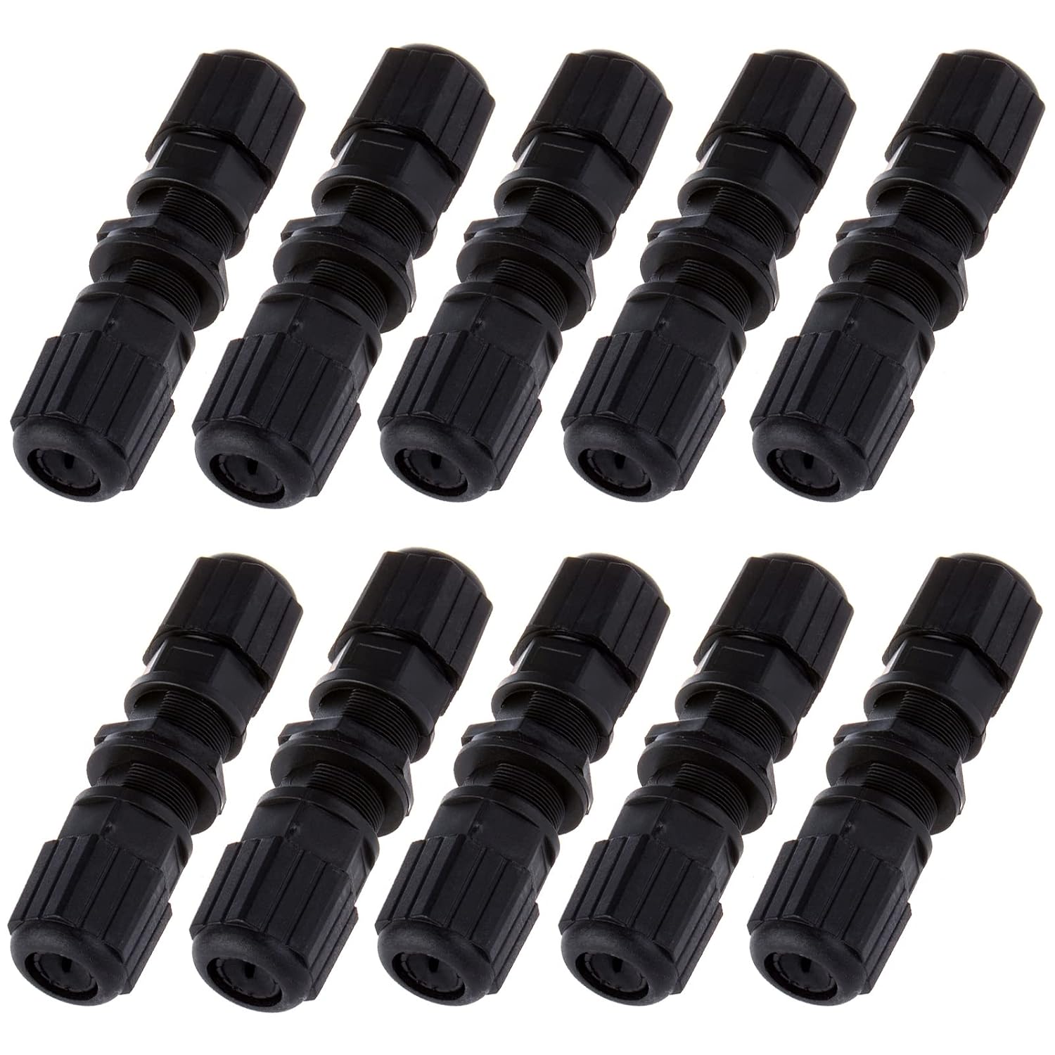 10PCS M20 RJ45 Waterproof Connector IP67 Cat5/5e 8P8C Ethernet LAN Cable Connector Double Head Outdoor LAN Coupler Adapter Female to Female