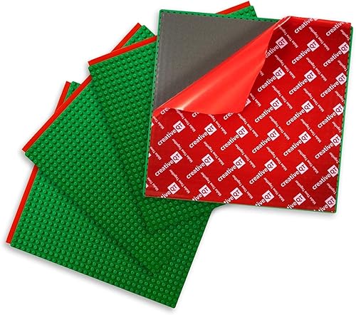 Miniatura 7 de Creative QT - Placas base autoadhesivas para ladrillos de construcción, compatibles con todas las marcas principales, 10.0 x 10.0pulgadas, abs,