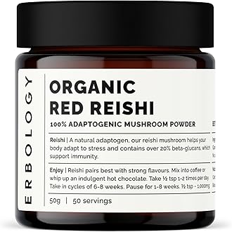 Organic Reishi Powder 50g - 100% Adaptogenic Mushroom