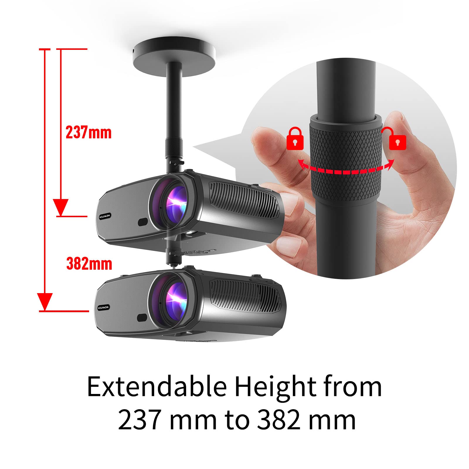 SUPPORT UNIVERSEL POUR Projecteur de Plafond Support de Poteau