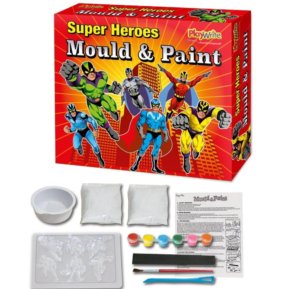 Carousel Toys Make Your Own SuperHero Mould And Paint Fridge Magnet Craft Activity Set For Children