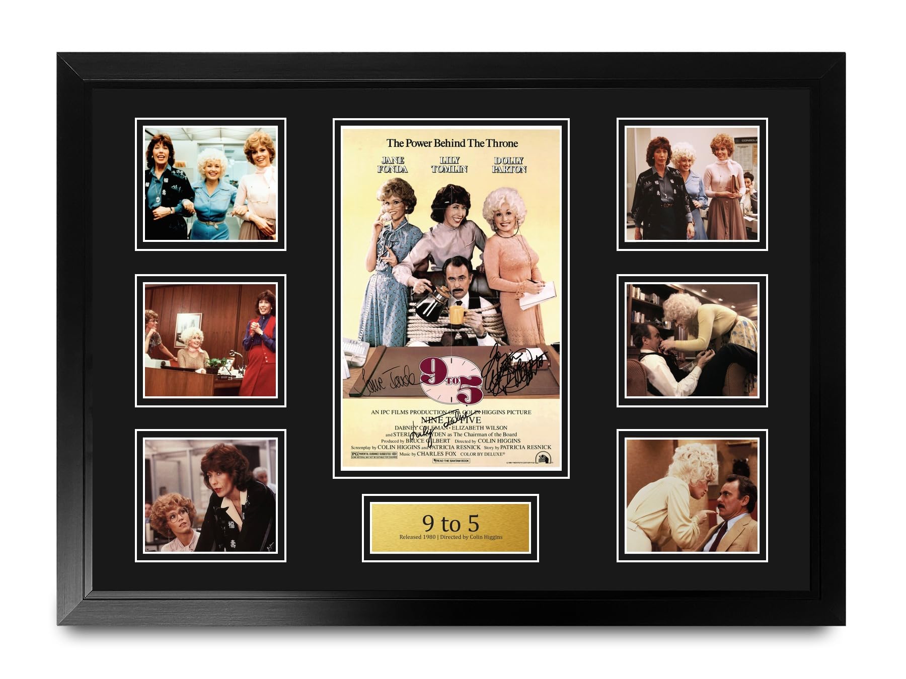 HWC Trading Cómo eliminar a su jefe 1980 Póster Firmado A2 Deluxe Enmarcado