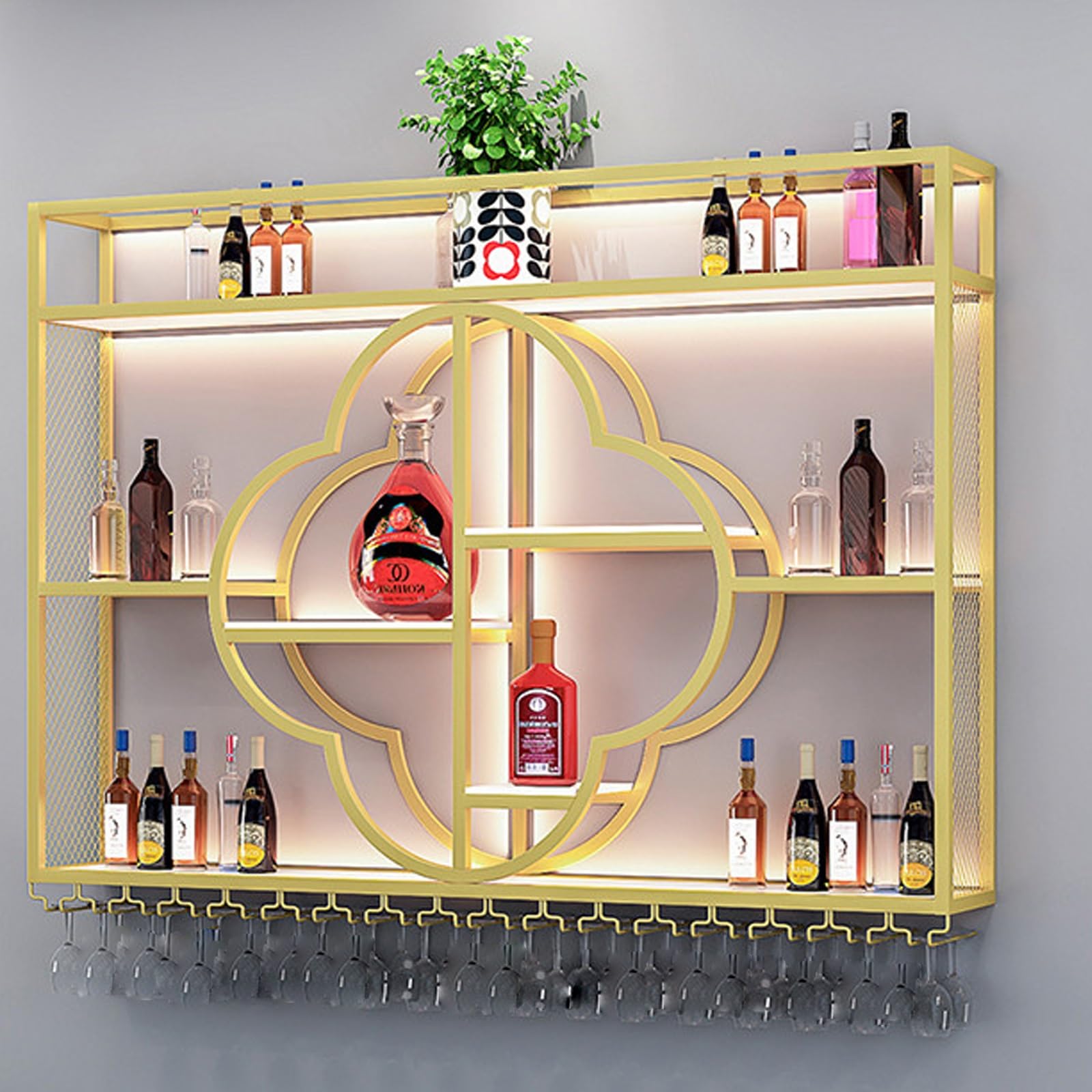 Étagère à vin murale flottante pour sublimer la décoration de bar de cuisine