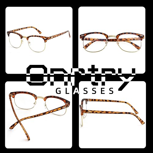 Miniatura 9 de Lentes de bloqueo de luz azul para mujeres y hombres, clásicos, semi sin montura, falsos nerd anti rayos azules para computadora