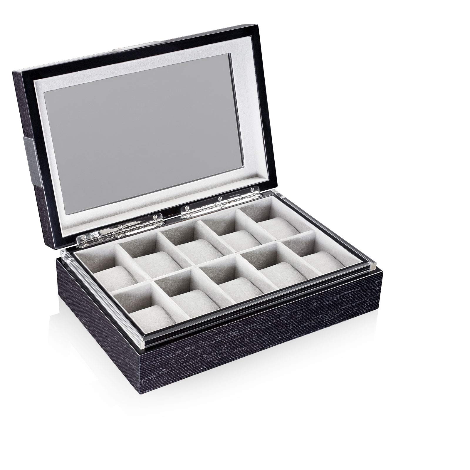 HEISSE & SÖHNE SEIT 1976® Uhrenbox Executive 10 Quercus mit Sichtfenster für 10 Armbanduhren