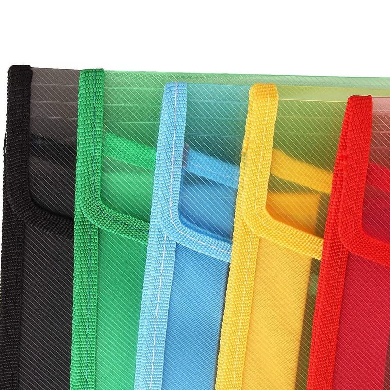 Image of Envelope Folder,Transparent Poly-Plastic A4 Documents File Storage Bag with Snap Button Certificate File Holder /Document Folder for Certificates A4 /Legal /Bag for Document (Pack of 2)
