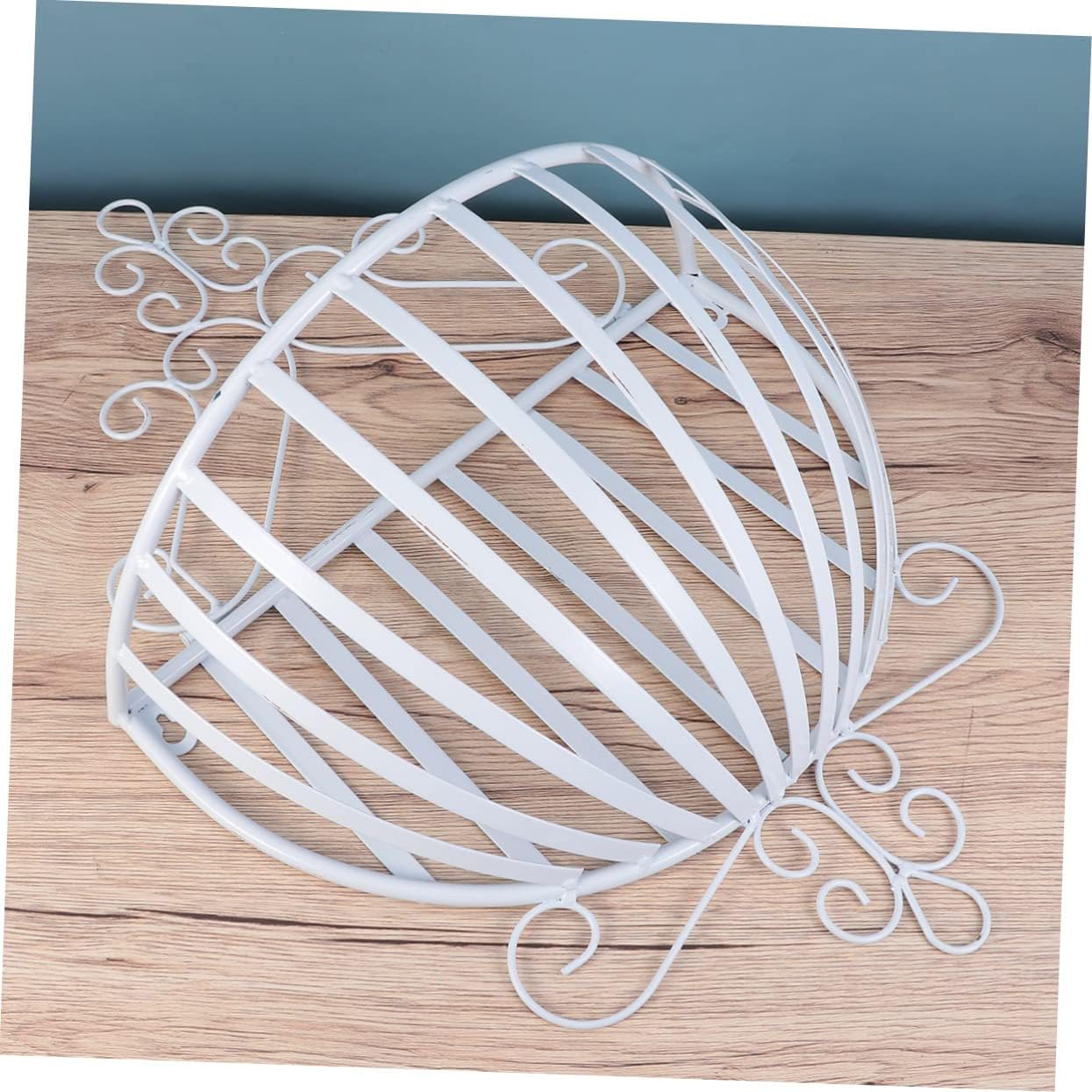 POPETPOP Decorative Wall Mount Flower Pot Stand Iron Plant Holder Classic European Style for Railings Balconies