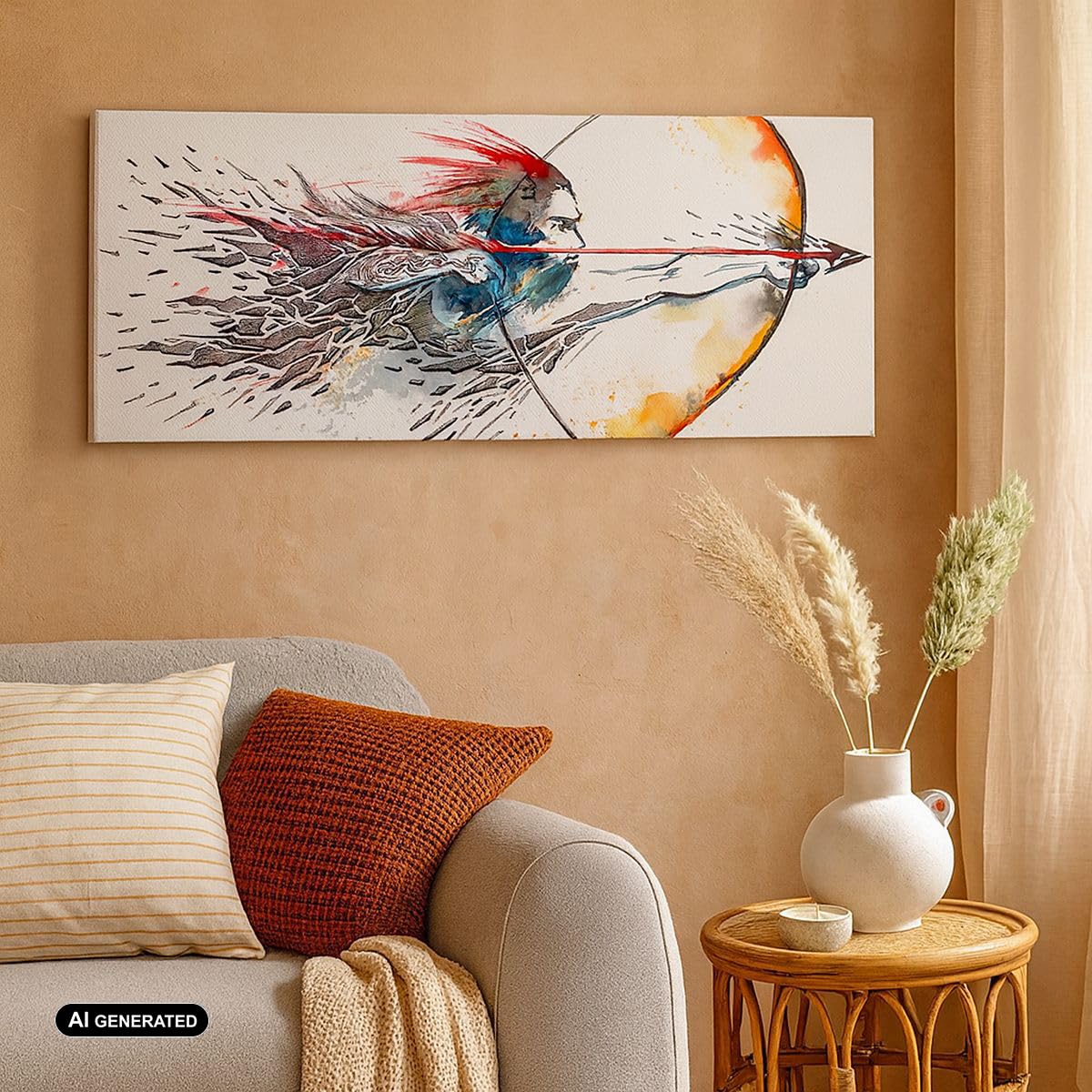 Stampe da Parete Moderne 100x40 cm Quadro su Tela Persone Sport - 2994 | Arco Freccia Obiettivo Quadro Decorativo Grande 1 pezzo Soggiorno Camera da Letto Arte da Parete Decorazione da Parete ARTTOR