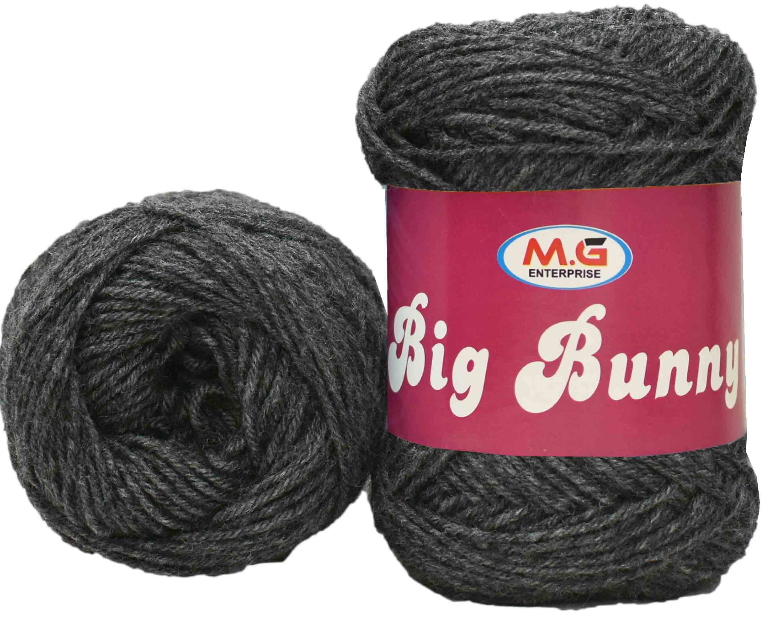 M.G ENTERPRISE 100% Acrylic Wool Wrosted Grey 200 GMS Wool Ball Hand Knitting Wool/Art Craft Soft Fingering Crochet Hook Yarn, Needle Knitting Yarn Thread Dyed-T Art-AHJ