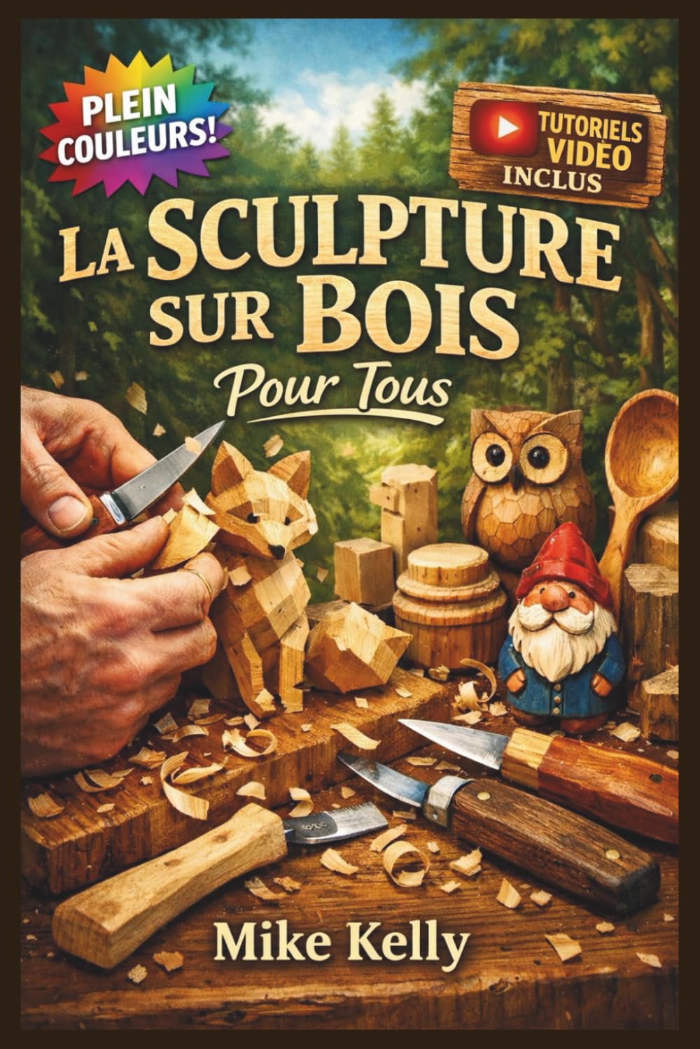 LA SCULPTURE SUR BOIS POUR TOUS: Le Guide Entièrement Illustré avec des Instructions Étape par Étape pour Créer des Cuillères, des Animaux, des ... Débutants Complets | Tutoriels Vidéo Inclus