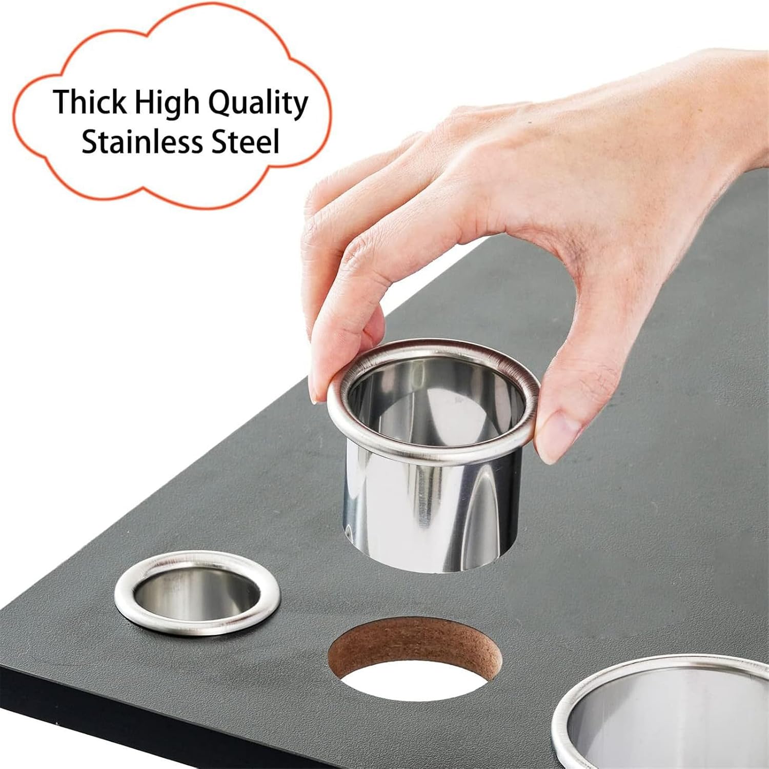 Tyenaza Hair Dryer Holder Insert, Stainless Steel Hair Dryer Stand Tube Salon Hair Styling Station Dryer Curling Tube and Comb Accessories Holder Tube