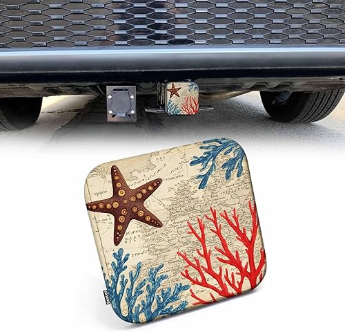 Vista 155 de Cubierta de enganche de receptor de 2 pulgadas, teñido anudado, tinta arco iris, teñido anudado, cubiertas de enganche de goma resistentes