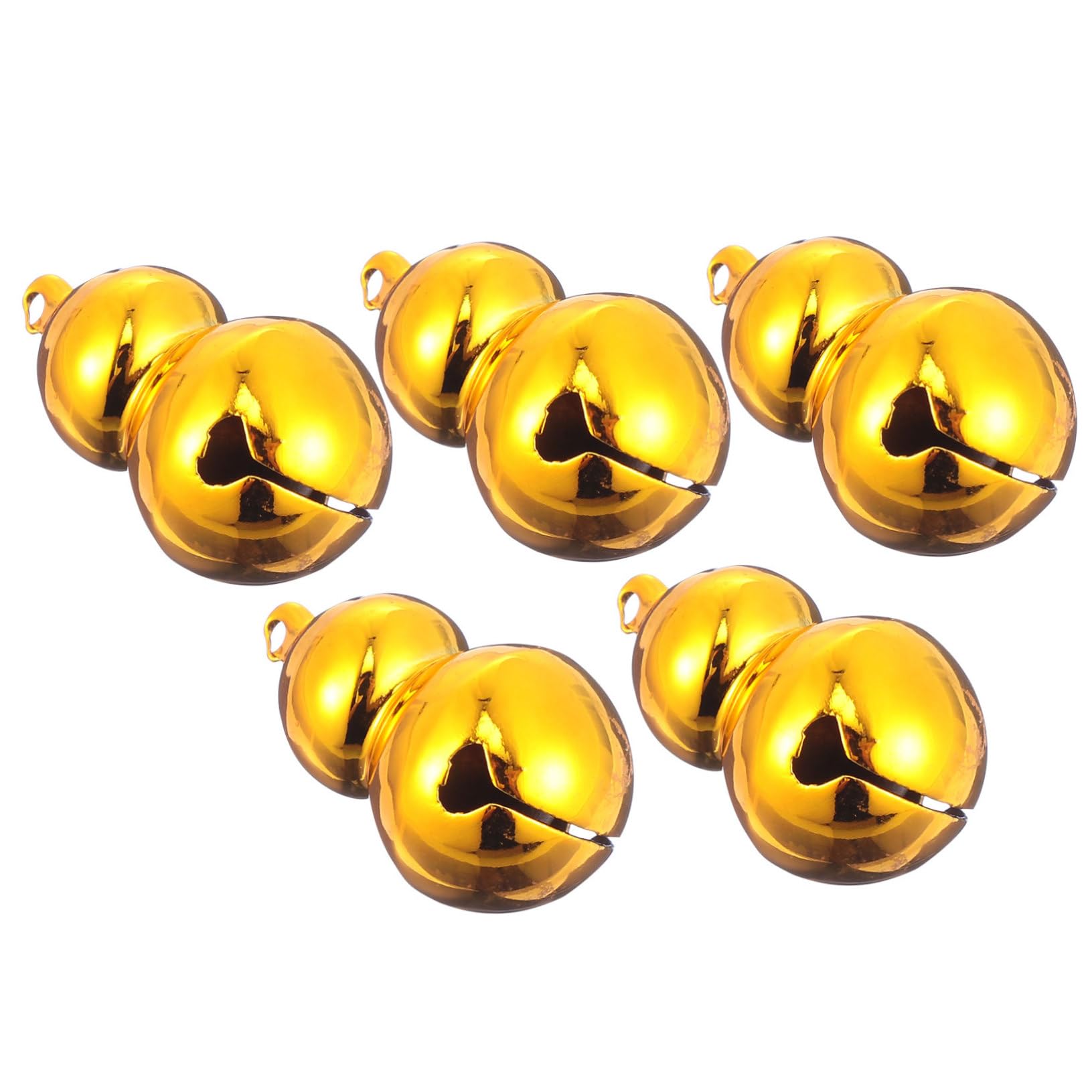 POPETPOP 5Pcs Gourd Shape Pet Bells Sound Collar Pendants for Cats Holiday Pets for Christmas Decorations and Tracking