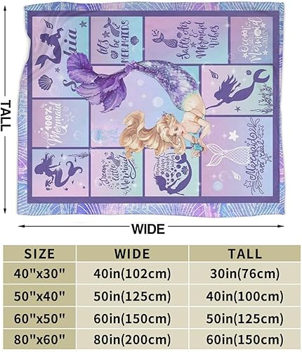 Miniatura 4 de Manta de sirena de felpa de sirena, súper suave, acogedora y cálida, manta de sirena de vellón, regalos para niños, niñas y mujeres, cama de 40 x 50
