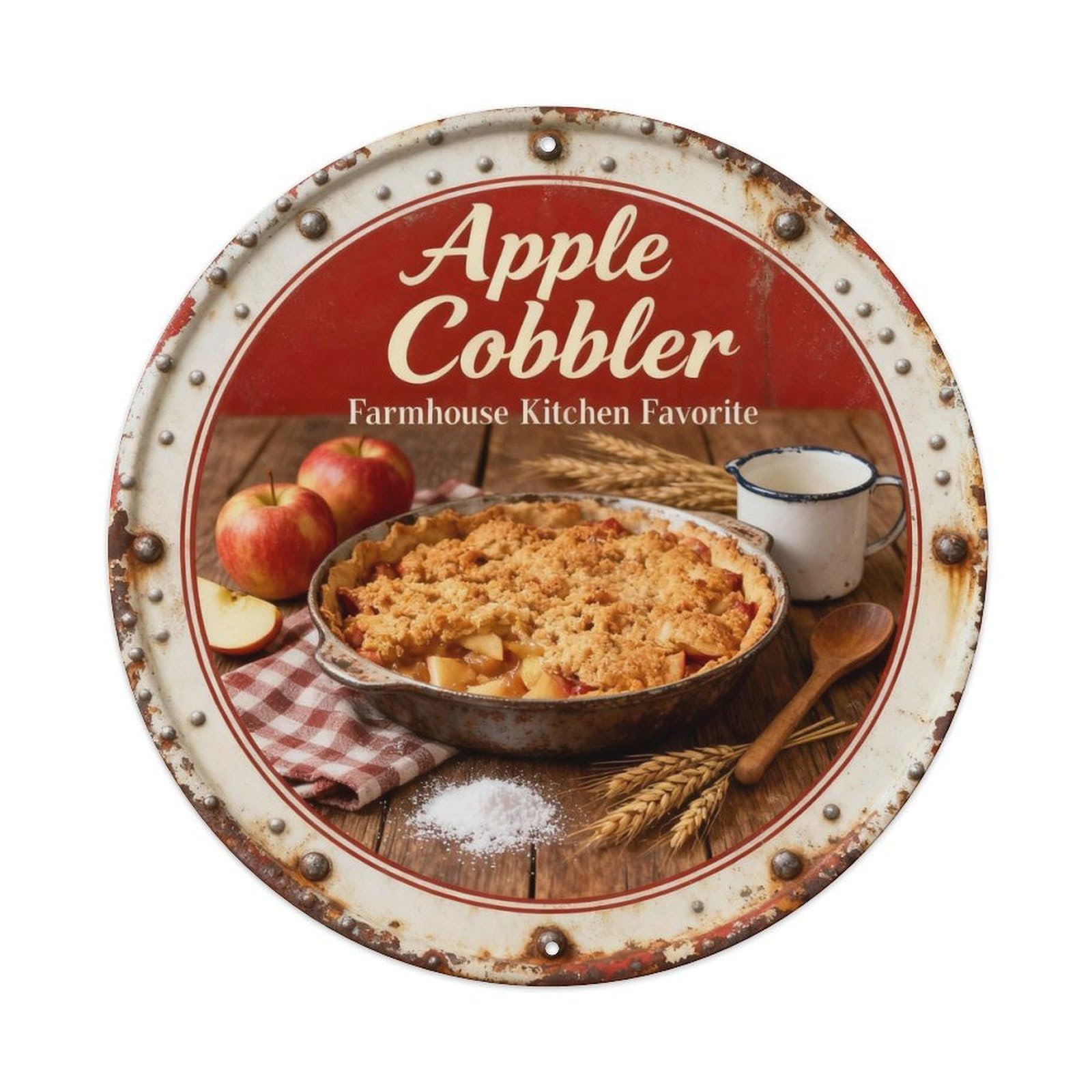 Blackberry Cobbler Metal Tin Sign Plaque