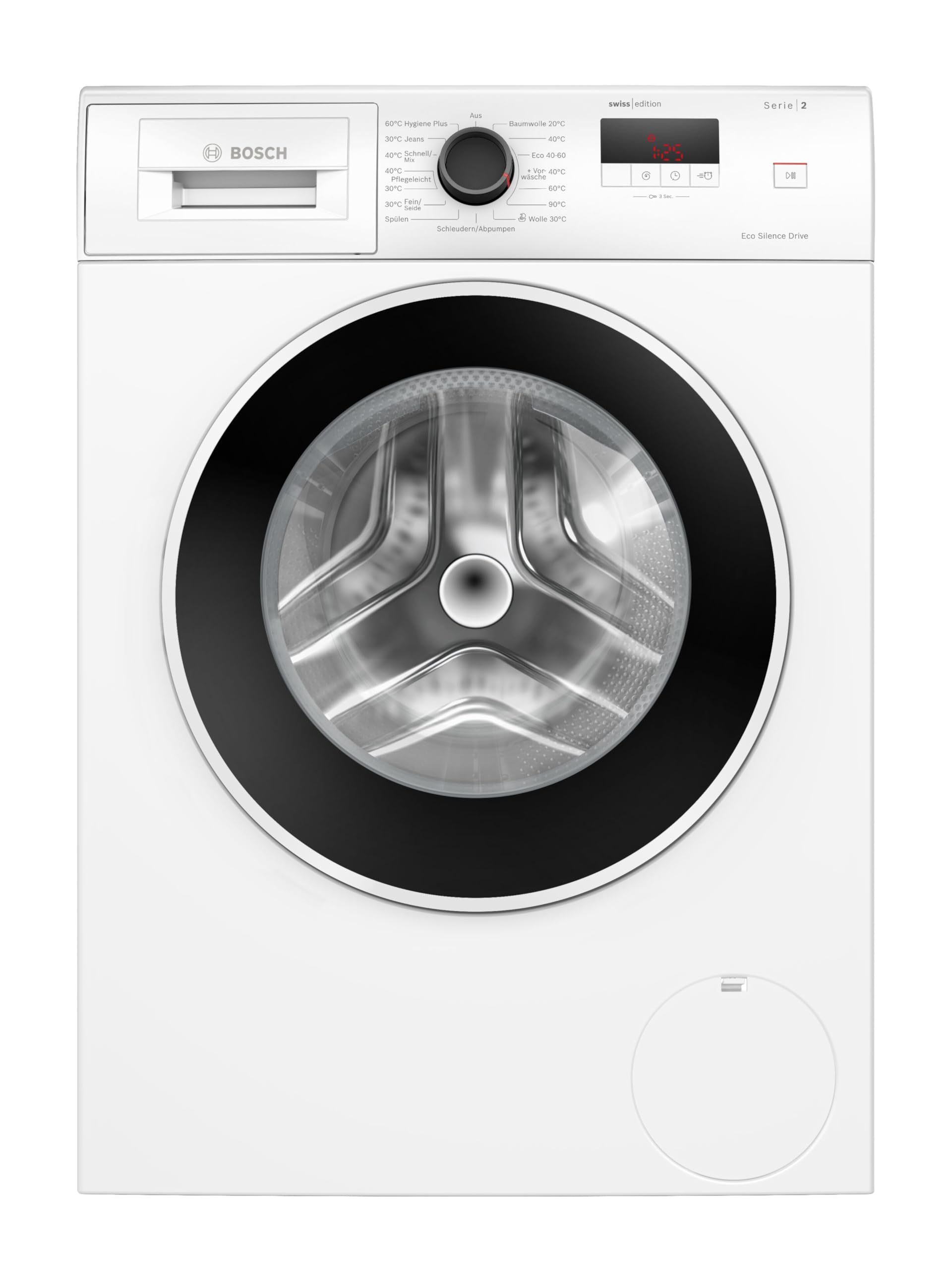 Bosch Waschmaschine WGE0240V Frontlader, 7 kg, 1400 U/min, Weiß