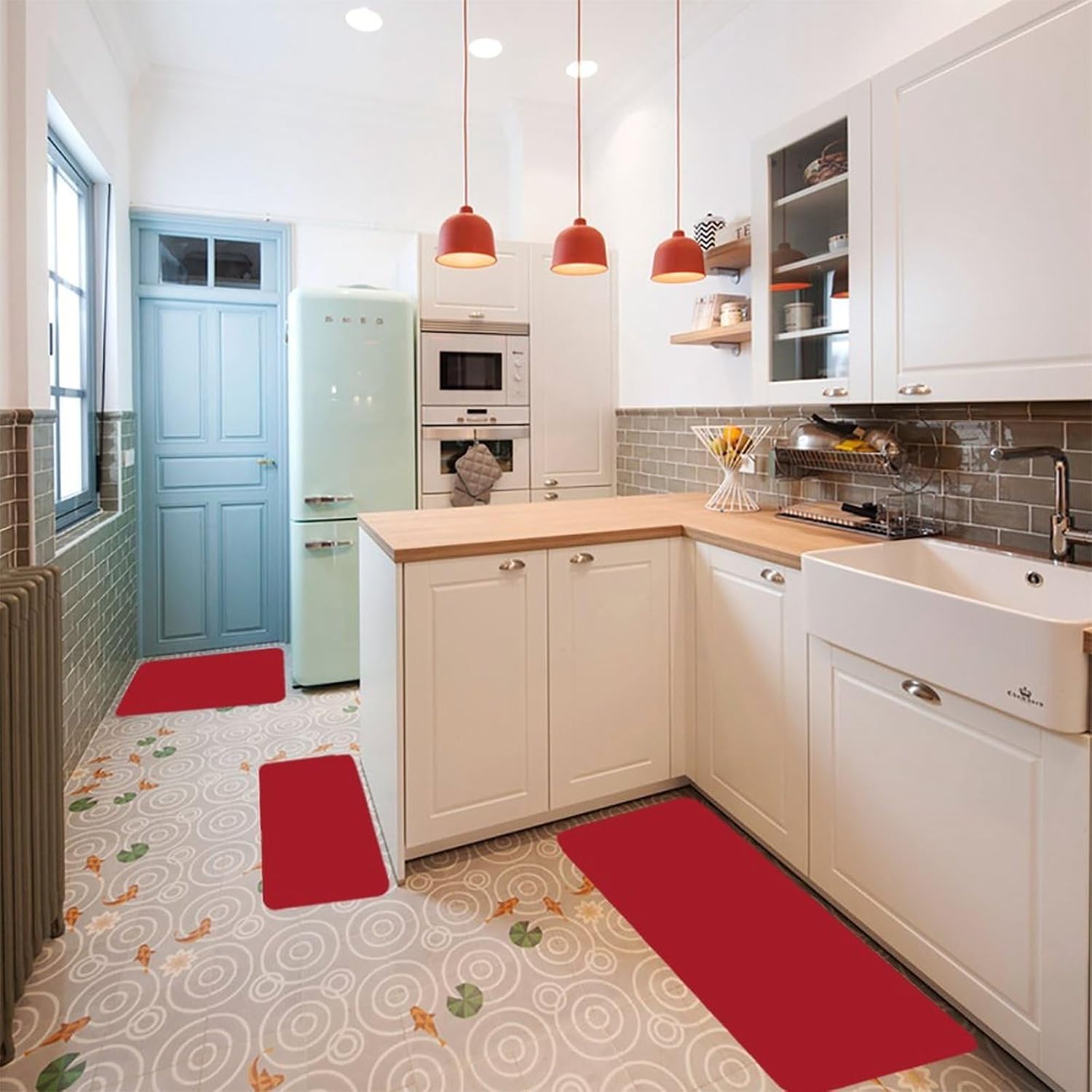 Kitchen Mats for Floor 3PCS Kitchen Rugs Comfort Standing Desk Mat