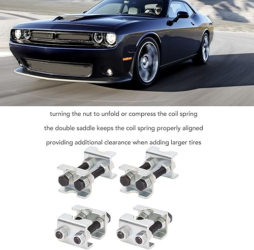 Miniatura 2 de Tbest Espaciadores ajustables de resorte de 2 vías para golpes, 4 compresores de resorte helicoidal, espaciador de resorte ajustable de 2 vías,