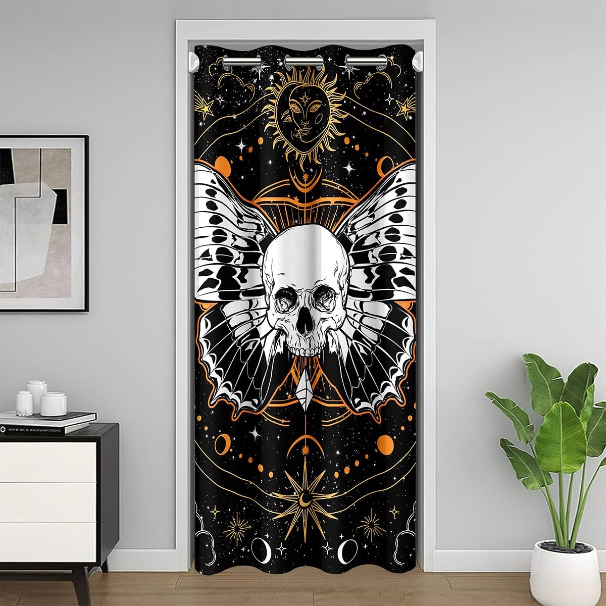 Castle Fairy Skull Butterfly Door Curtain 34