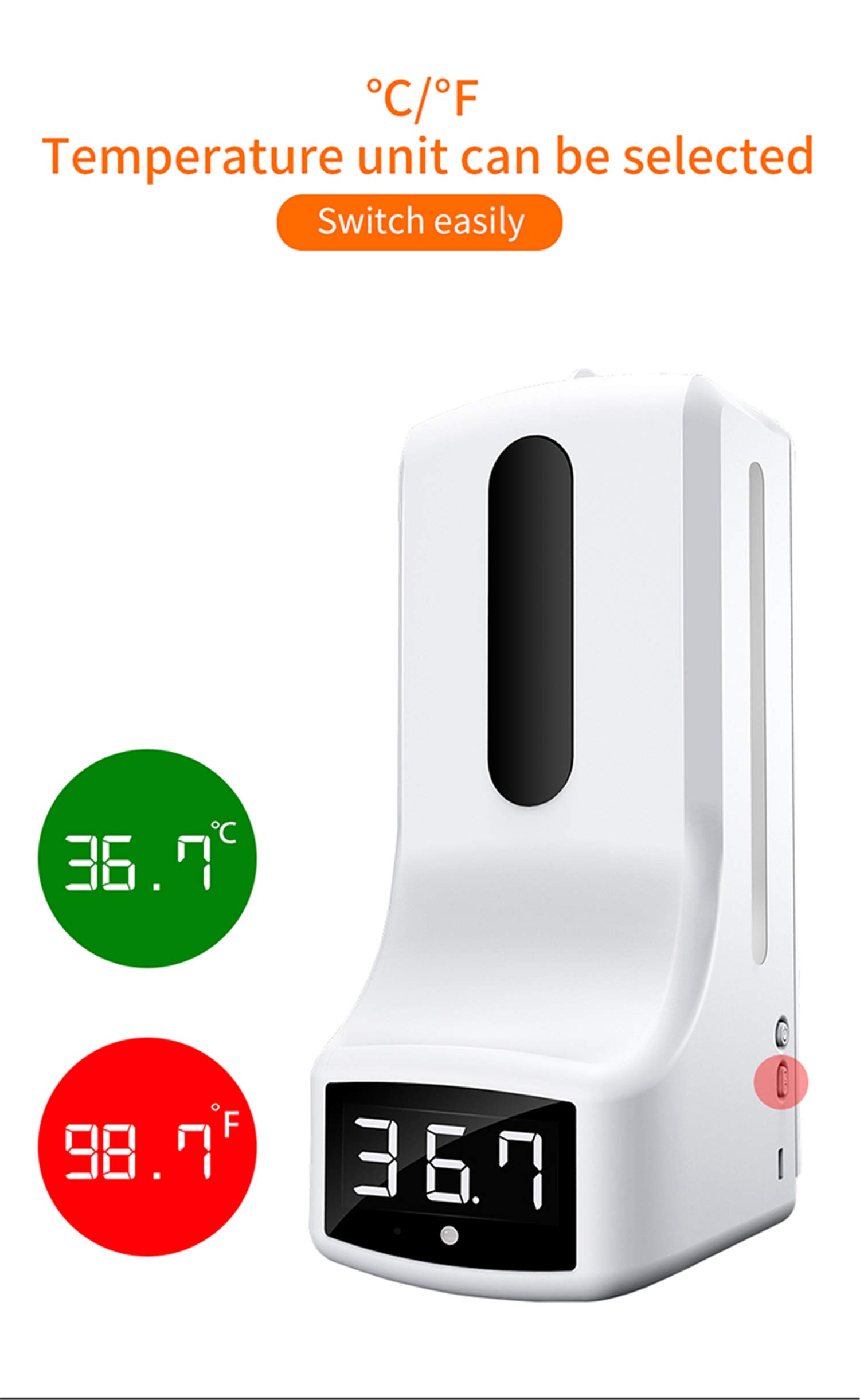 ZYC K9 PRO Display LCD a Mano a infrarossi Misurazione della Temperatura Disinfezione Dispenser di Sapone Liquido igienizzante Senza Contatto Sensore termometro Automatico