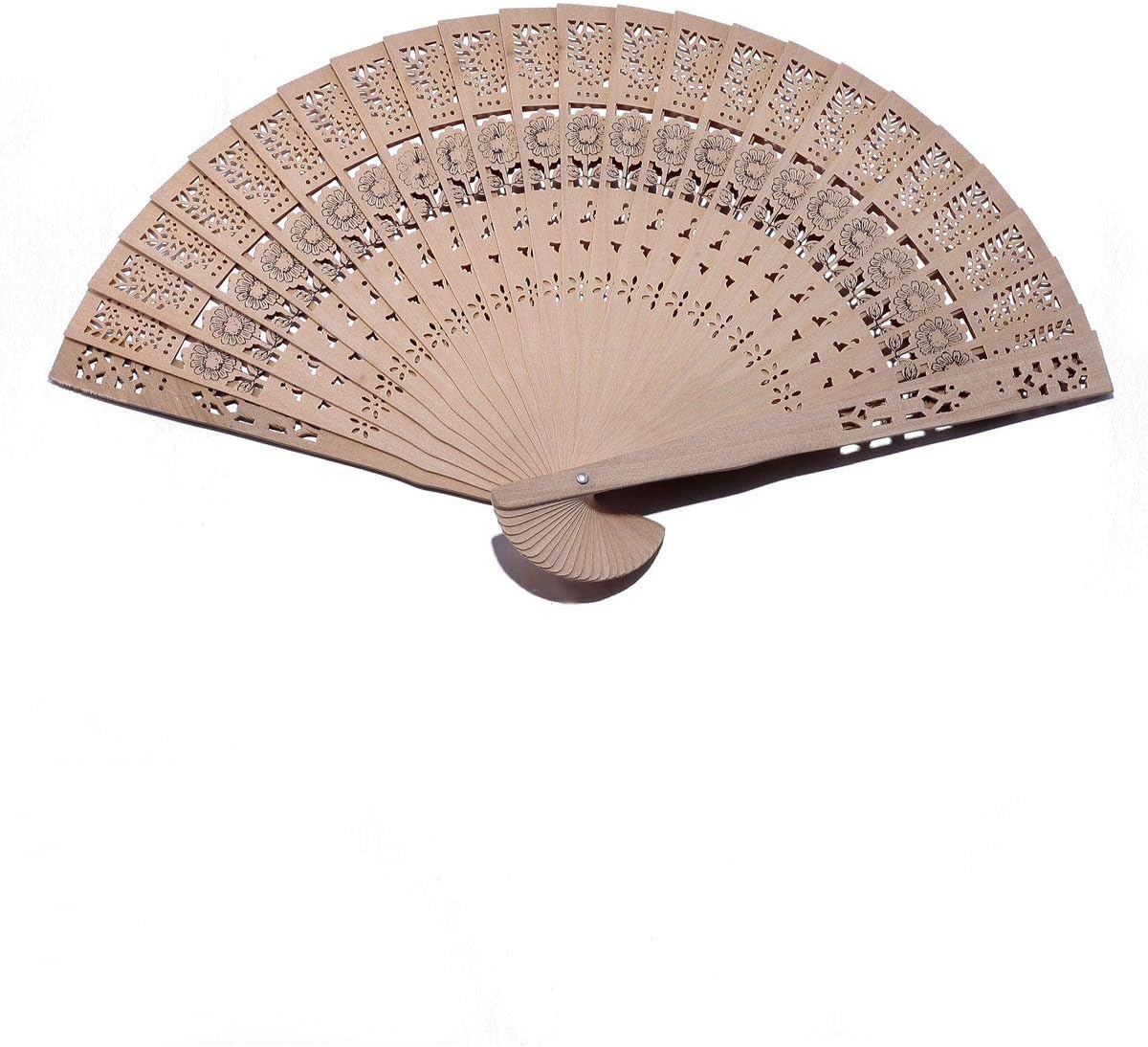 2 Abanicos Plegables De Bambú Y Seda - 42x23 Cm, Ideales Para Bodas, Fiestas O Decoración De Pared
