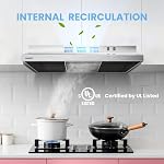 Comfee F13 Hotte de cuisine de 30 po, hotte de ventilation ductée et sans conduit, hotte de cuisine durable en acier inoxydable pour sous cabinet avec 2 filtres réutilisables, 200 CFM, ventilateur d'extraction à 2 vitesses